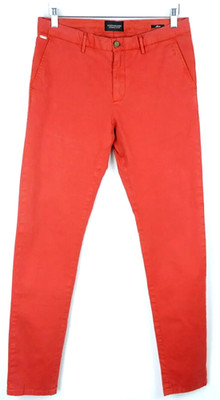 SCOTCH & SODA Mott Hose Herren W30/L32 Slim Rot Zip Reißverschluss