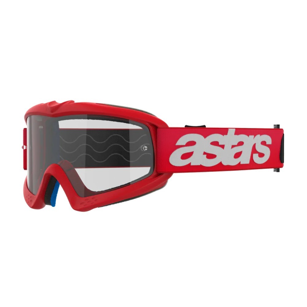 Alpinestars YOUTH Vision Goggles - BLAZE - Red (w/Clear Lens) - Image 3