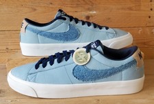 Nike SB Zoom Blazer GT Leather Trainers UK11/US12/EU46 DM8890-100 Light Denim