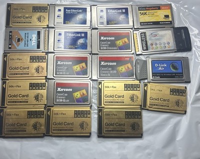 Dell D-Link Xircom Dacom Wired Wireless Modem Cards Lot Internet CardsNOT TESTED