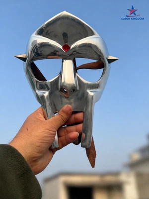 Lot 2 Medieval MF Doom Mask Face Armor Gladiator Mad Villain Steel Larp Helmet - image 1 of 4