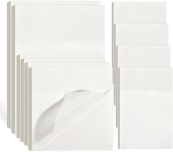 Biroyal 500 BläTter Transparente Haftnotizen, 10 BlöCke Haftnotizen Klebezettel,-image