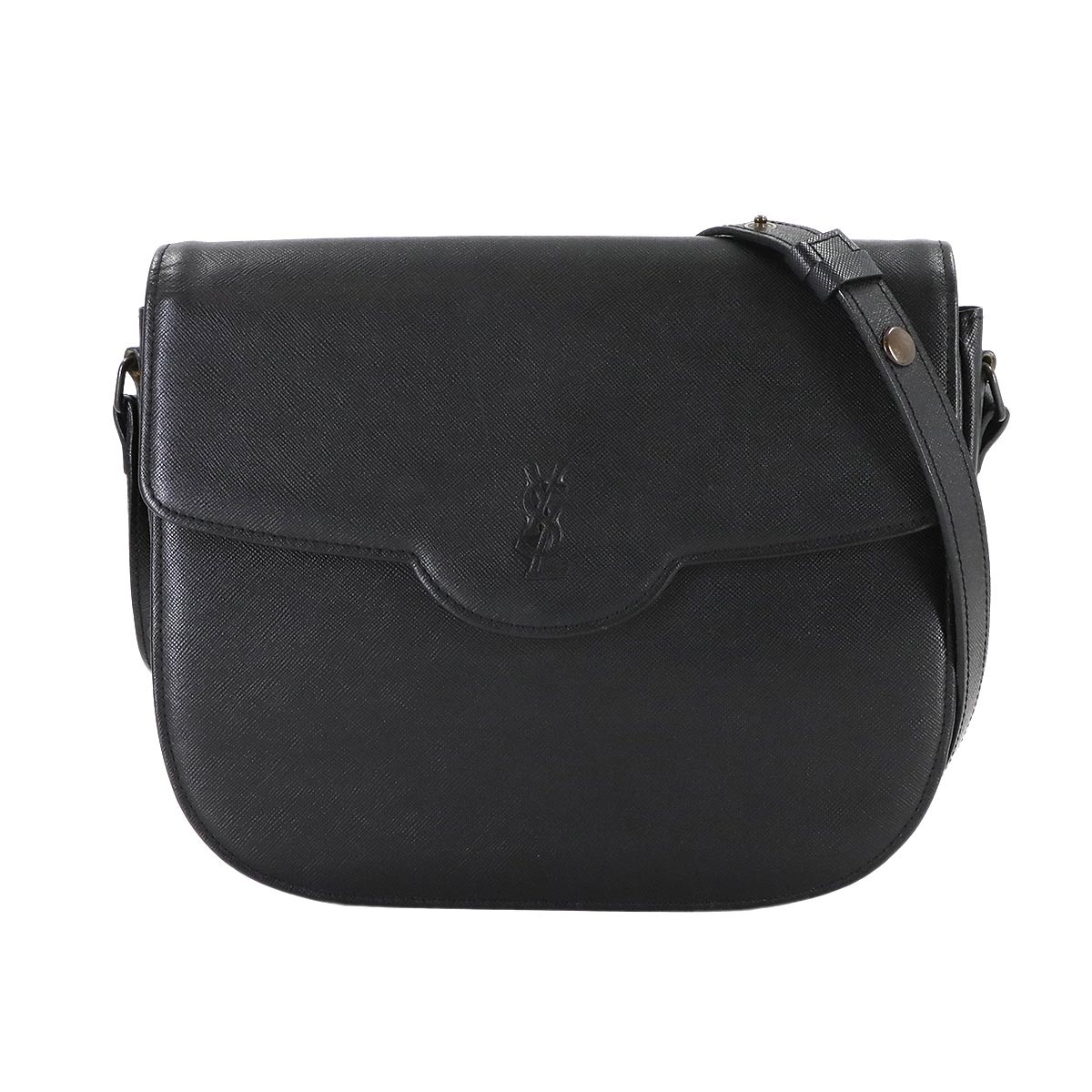 Yves Saint Laurent Shoulder Bag Leather Black Purse 90307189