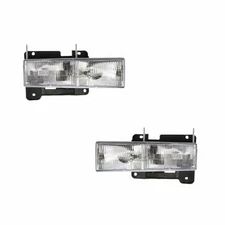 For GMC C1500/C2500 Suburban 1992-1999 Headlight Driver & Passenger Pair CAPA