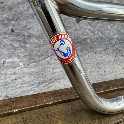 未使用：【デッドストック】【自転車　BMX】HAMMER / ELBOW Vintage Haro Sledge Hammer BMX Handlebar Cut Down 24in Chrome Bar