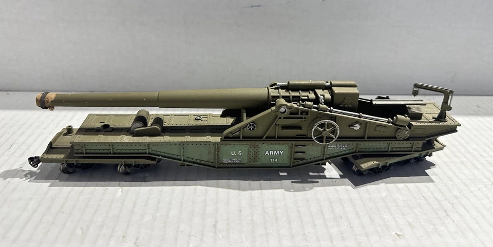 Model Power 99163 HO Scale U.S. Army Big Gun Car #114, No Box - Image 2 of 4