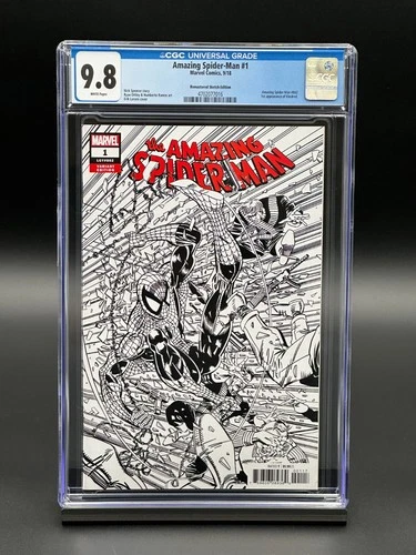 Amazing Spider-Man #1 CGC 9.8 (2018) - Larsen Remastered Sketch Edition 1:2000