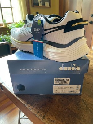 Diadora Equipe Atomo White/Gold/Black Running Shoes Men-Size 13 NEW IN BOX