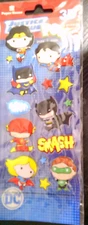 NEW Paper house 3D JUSTICE LEAGUE puffy stickers flash batman superman