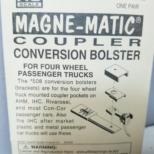 Kadee 508 AHM/Rivarossi 4-Wheel Passenger Truck Conversion Bolsters -- 1 Pair HO - Picture 2 of 2