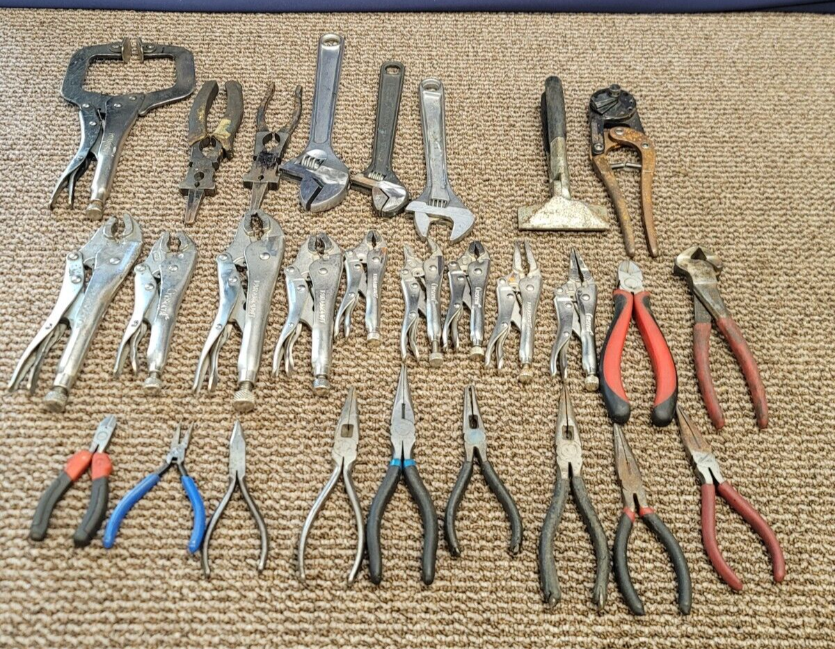 Industrial Crescent K-Tool Adjustable Wrench Needle Nose Pliers 