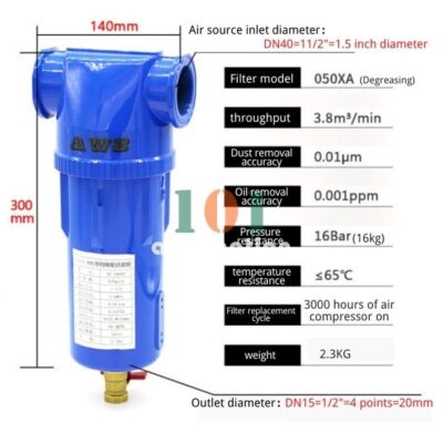 1PCS NEW FOR AWS Air compressor oil water separator HV-050XA Degreasing