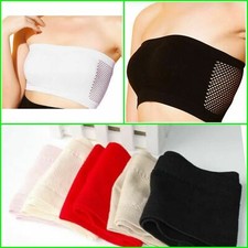 Ladies Strapless Bra Seamless Bandeau Bra Boob Tube Comfort Tops NEW Pack 6/1