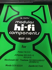 MHF-185 HI-FI SAMS MANUAL  FISHER JCPENNEY MACDONALD TRUETONE WARDS ZENITH NOS