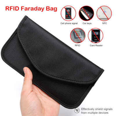 Faraday Bag RFID Signal Blocking Shielding Pouch Cell Phone Wallet Blocker US