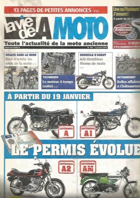 LA VIE DE LA MOTO NR. 729 MOTOR 4 TPS / AJS MATCHLESS MONOS / EVOL. GENEHMIGUNG