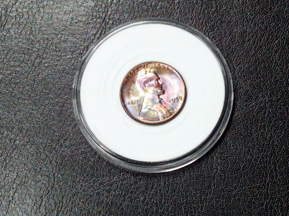 Uncirculated 1959 p Lincoln One Cent 1c Toned BU  - Image 3 of 4