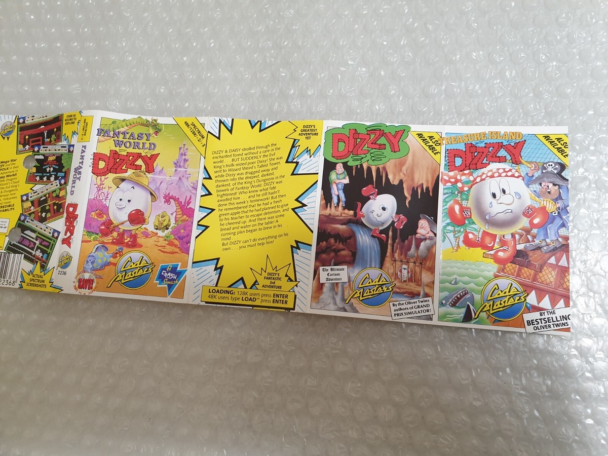 ZX Spectrum 48k Fantasy World Dizzy Vintage Computer Game