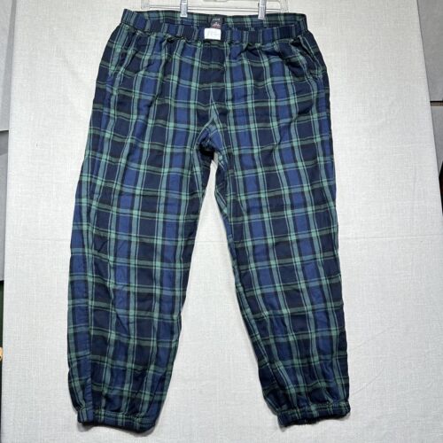 J. Crew Pajama Green Plaid Sleep Lounge Re Imagined Pants Mens - XL - Picture 1 of 14