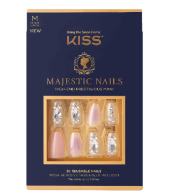 Kiss Majestic Nails-In a Crown-High-End Prestigious Mani Medium Length NIB