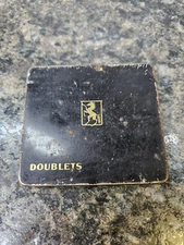 Vintage Imperial Doublets Metal Tin Axton-Fisher Tobacco Co ~ Black (Lot 108)