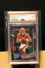 2023 Panini Clearly Donruss - Rated Rookie Purple #93 C.J. Stroud /199 - Graded
