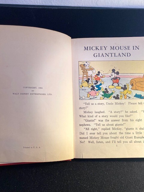 Walt Disney classic--Mickey Mouse In Giantland 1934 Great