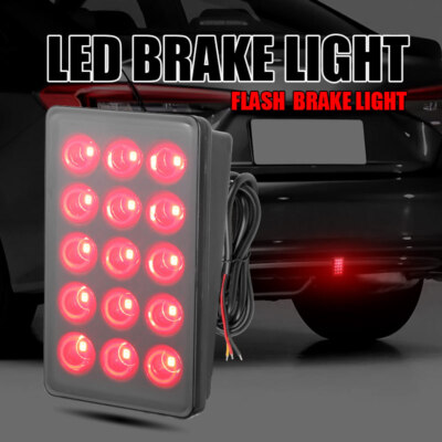 Ironwalls F1-Style 72 LED Red Strobe Third Brake Light – Universal Fit For Cars