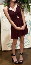 Maroon Mini Dress Size Small with Glitter