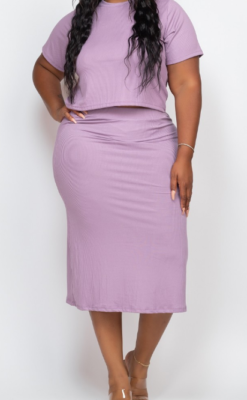 piece skirt set women plus size