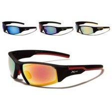 X Loop Sunglasses Mirror Lenses Half Plastic Wrap Frame Sport Baseball Golf Men