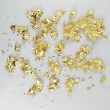 Ultra Fine Metallic Leaf Flakes - Gold Copper Silver Craft Cosmetic Cake Decor