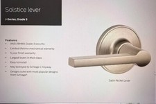 Schlage Satin Nickel Solstice Passage Door Lever Set  - Lot of 4 - J10SOL619