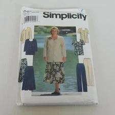 Simplicity 8001 Women Sewing Pattern Tunic Skirt Pants Plus Size 18W - 24W Uncut
