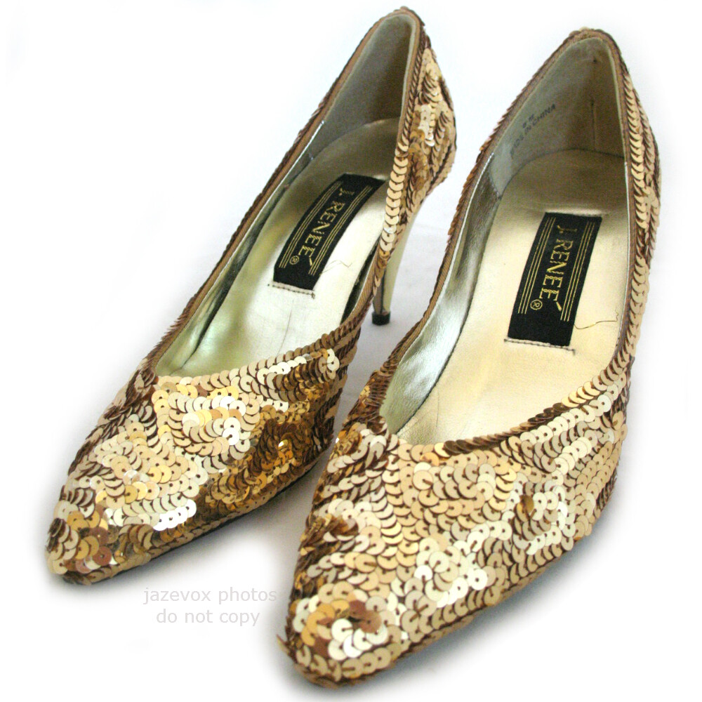 green emerald velvet dress J Renee Evening Heels for Women – Bronze Gold Beaded Pumps – Parsimony  Shoppes main image 1