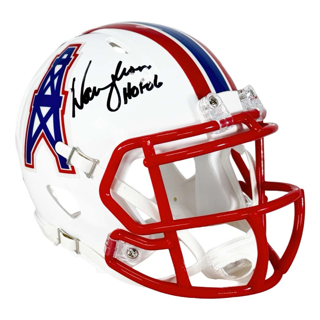 Warren Moon Signed HOF 06 Inscription Houston Oilers 1981-98 Throwback Speed Min 