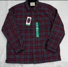 Weatherproof Vintage Men’s Fleece Shirt Jacket Red Size XL. New