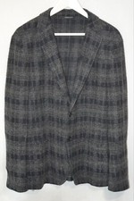 Daniele Alessandrini giacca uomo misto lana grigio e navy taglia UK 42