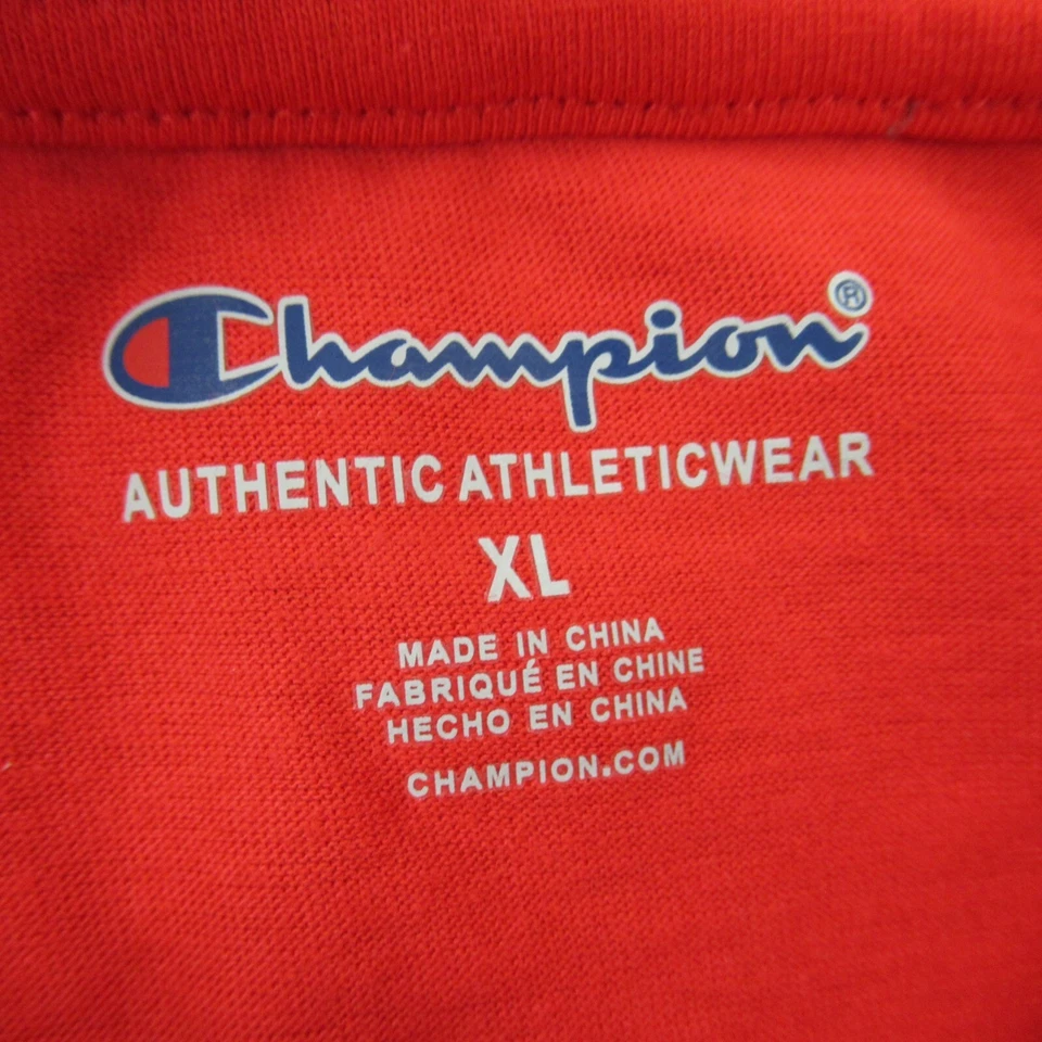 Champion Shirt Boys XL Short Sleeve Crew Neck Lightweight Outdoors Red - Image 3 of 4