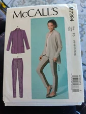 McCall's 7294 Size 16-24 Misses' Jackets Top Leggings