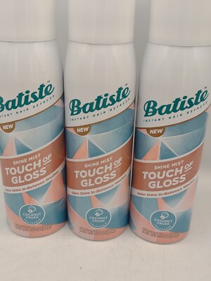 Batiste Touch Of Gloss Shine Mist Coconut Crush High-Gloss hair pelo Lot 3 3oz
