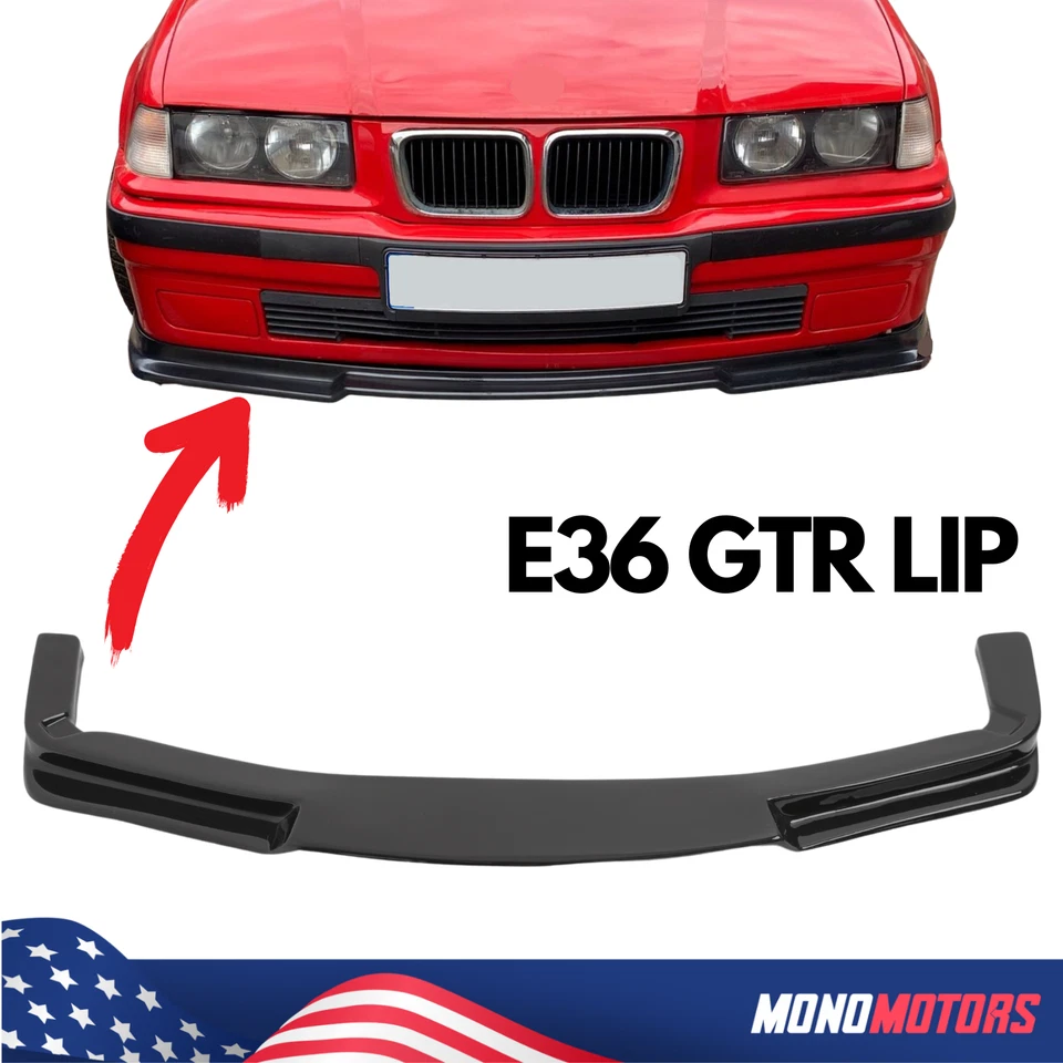 FRONT BUMPER LIP SPOILER FOR BMW E36 M3 GTR STYLE 1991–1998 UPGRADE LOOK - Image 2 of 4