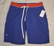 Old Navy Califonia Mens Board Shorts 30x10 Blue and Red Swim Tie Front NWT