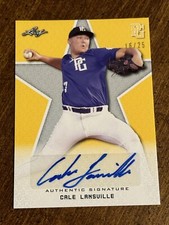 CALE LANSVILLE 2020 LEAF PERFECT GAME NS YELLOW AUTOGRAPH #16/25 SF GIANTS