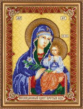 Bead Embroidery Kit "Icon of the Mother of God  The Unfading Blossom " size