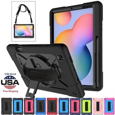 Shockproof Heavy Duty Case Cover With Strap for Samsung Galaxy Tab S6 Lite 10.4"