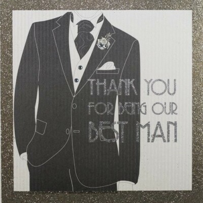 Five Dollar Shake - Danke - Trauzeuge Handarbeit Hochzeitskarte - A13