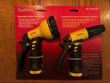 TopMost Adjustable Water Nozzle 696-6329 Hose Spray Nozzles 2 Pack  New