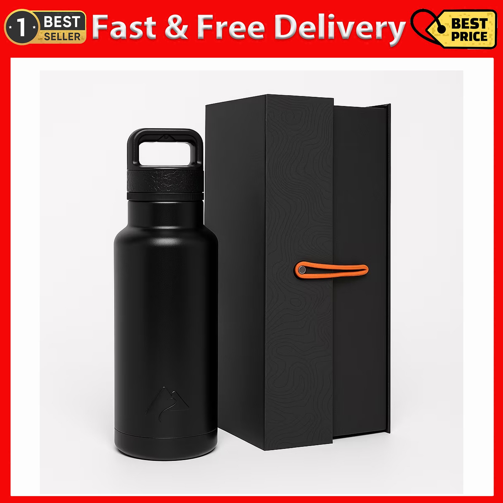Ozark Trail 36oz Stainless Steel Water Bottle, Gift Box Incl