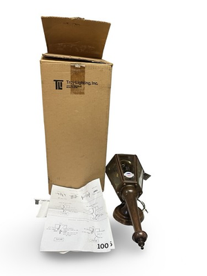 #ad Troy Lighting Indoor Outdoor Light Brass Lantern Made In USA NEW Open Box 22” $189.00